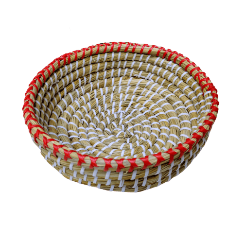 سلة خوس بخط ابيض