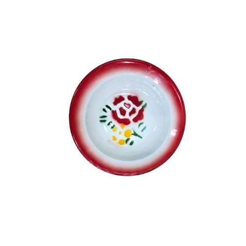 صحن غضار وردة 20 سم ملون