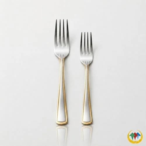 Gold-plated steel fork