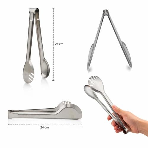 Stainless steel food tongs