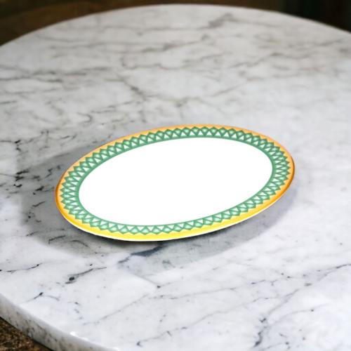 سرويس ميلامين أخضر نقشة غضار