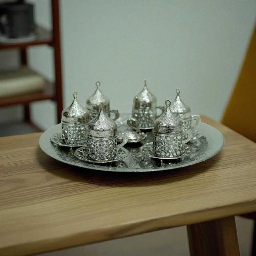 فنجان قهوة تركي نحاسي عثماني 5 فنجان