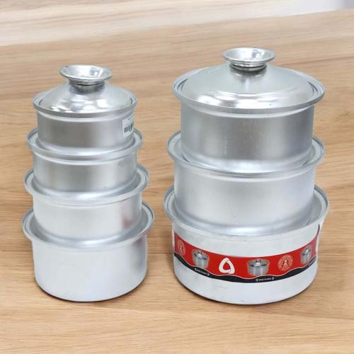 طقم قدر معدن أبو تاج خفيف ( 7 حبة )