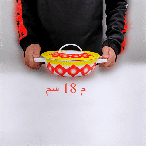 بادية غضار بغطاء (أحمر)