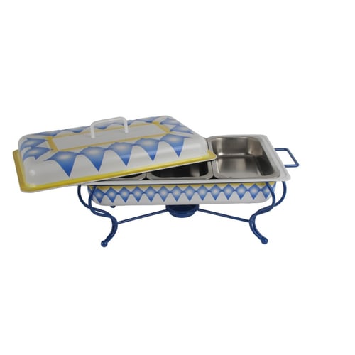 سخان بوفية غضار أزرق مستطيل