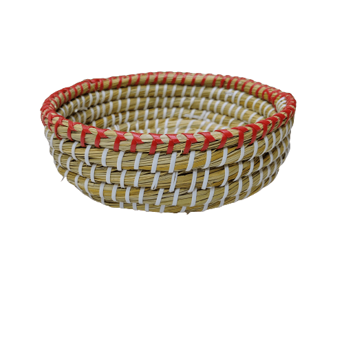 سلة خوس بخط ابيض