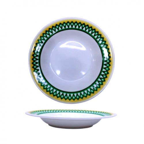 صحن ميلامين عميق اخضر