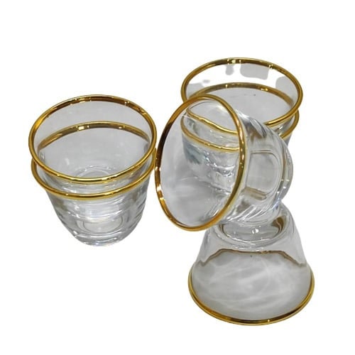 فنجان زجاج مذهب