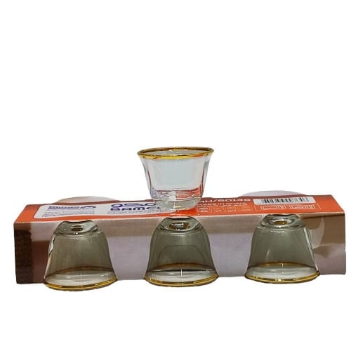 فنجان زجاج مذهب