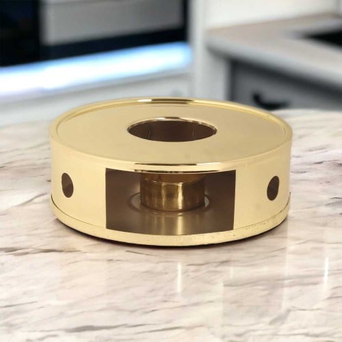 قاعدة شمع استيل ذهبي