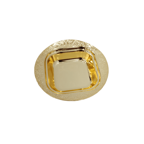 صحن فصم ذهبي دائري