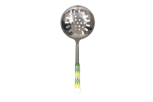 ملعقة طبخ نقشة غضار أخضر