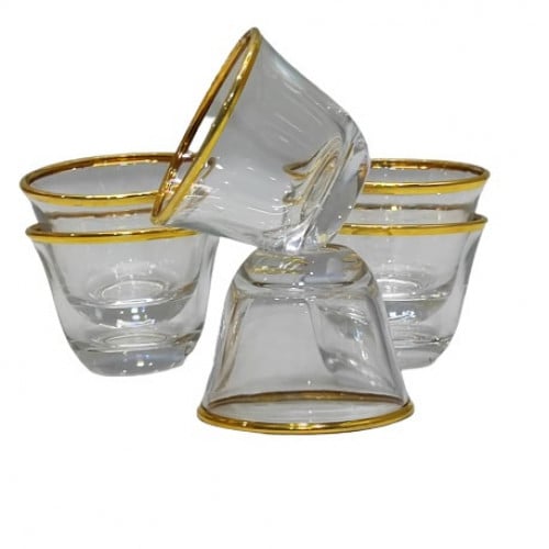 فنجان زجاج مذهب