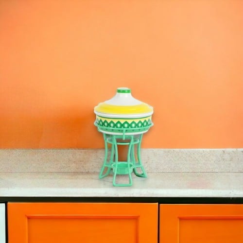 سخان شمعدان غضار أخضر