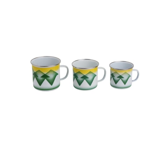 كوب غضار بيد أخضر