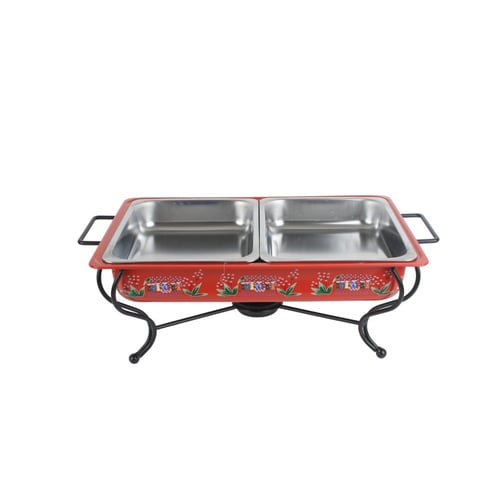 سخان بوفية غضار ورد مستطيل