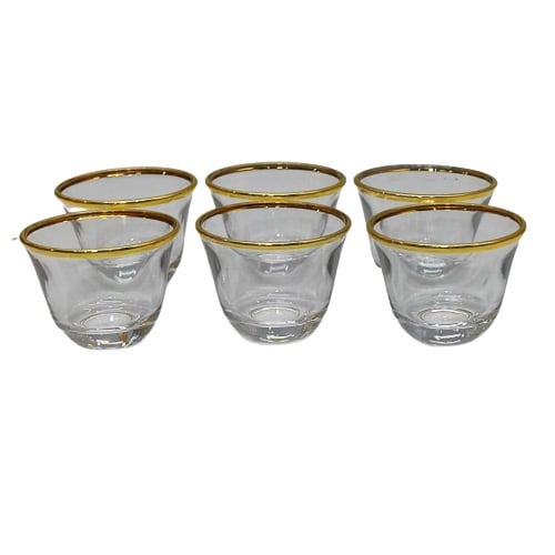 فنجان زجاج مذهب