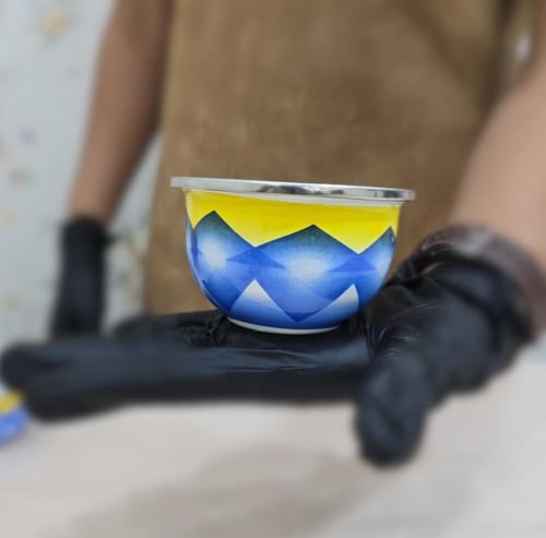 طاسة غضار ازرق - زبدية