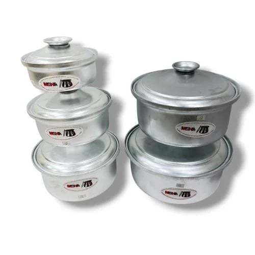Small heavy metal sprinkled pot set