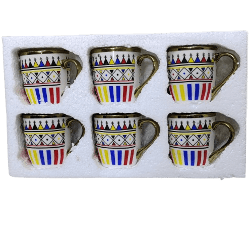 كوب بيد بدون صحن نقشة عسيري كبير