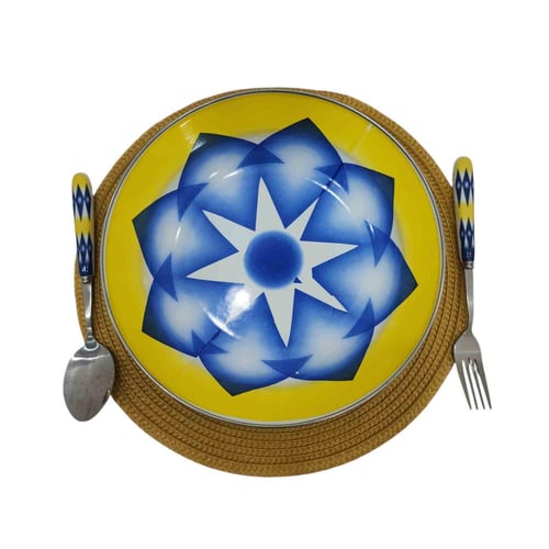 طقم عشاء 6 اشخاص أزرق