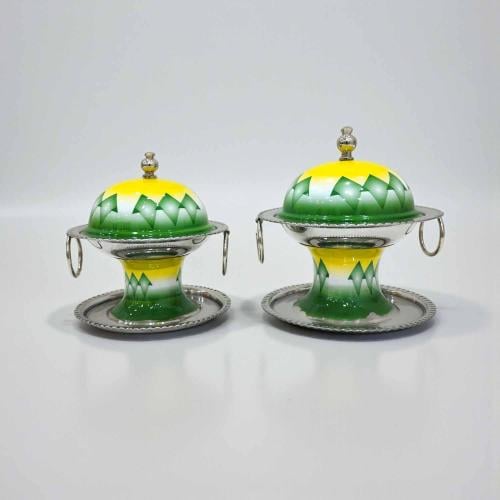 تمرية أستيل نقشة الغضار الأخضر