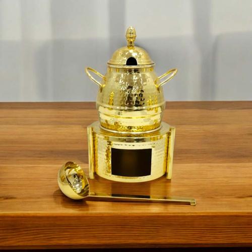 جرة فول استيل حب الرمان ذهبي