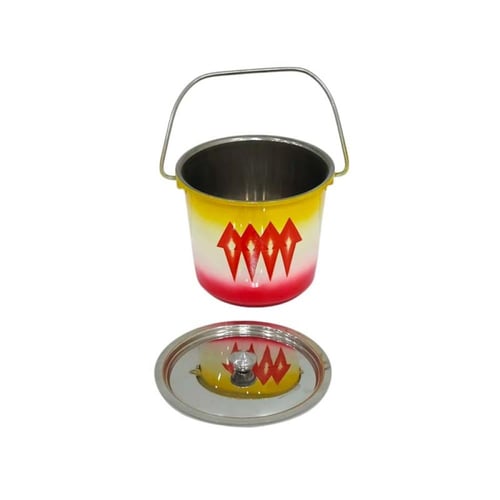 سطل استيل نقشة غضار