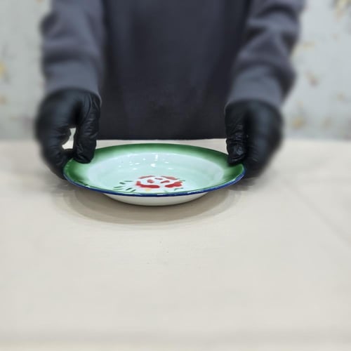 صحن غضار وردة 20 سم ملون