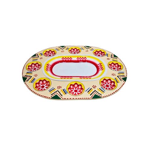 طبلية عشاء غضار احمر