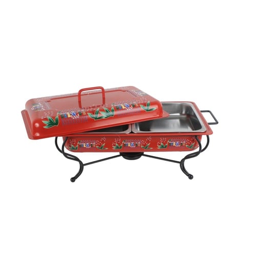 سخان بوفية غضار ورد مستطيل