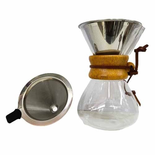 قمع زجاج لتقطير القهوة المختصة