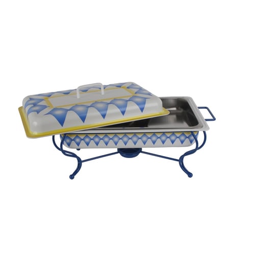 سخان بوفية غضار أزرق مستطيل