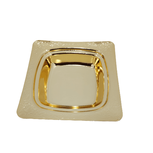 صحن فصم ذهبي مربع