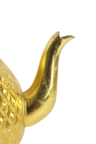 ابريق معدن منقوش تايلاندي ذهبي