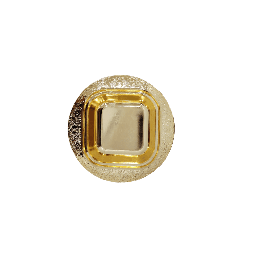 صحن فصم ذهبي دائري