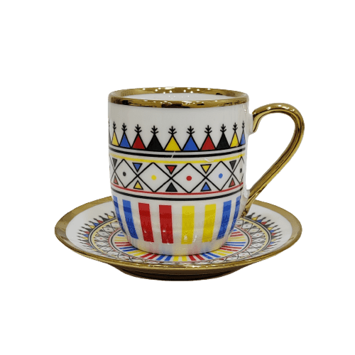 كوب بيد مع الصحن عسيري صغير