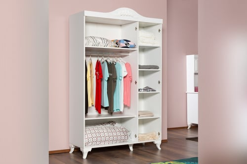 دولاب ملابس غرفة بناتي 3 ابواب ( مجموعة سينا )