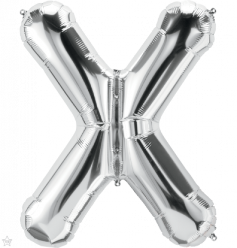 FOIL LARGE LETTER SILVER (عدد 5 قطع) X