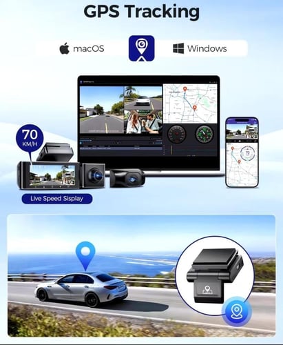 داش كام 3 كاميرات AZDOME M550 max