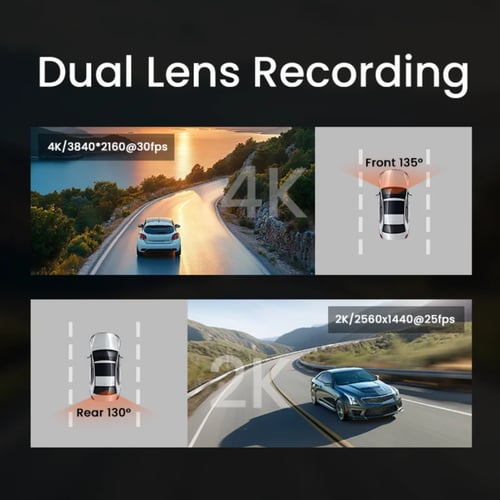 داش كام ANDY الامامي 4k الخلفي 2k