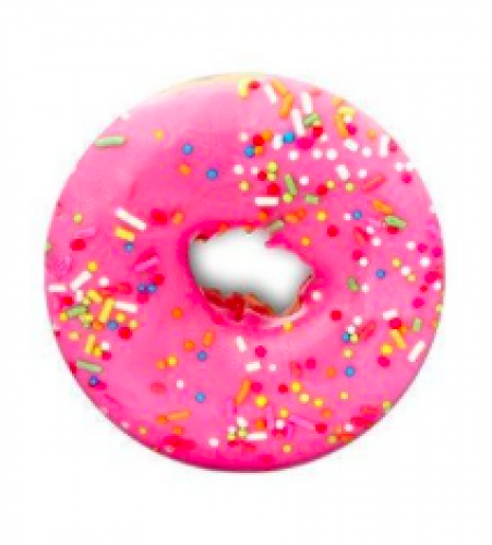 = مسكة جوال بوب سوكيت شكل دونات وردي-