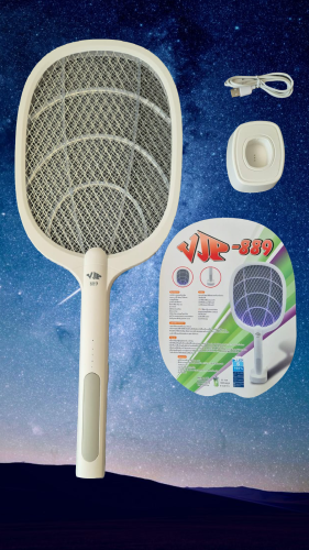 مضرب ناموس كهربائي قابل للشحن متحرك وثابت بقاعدة و...