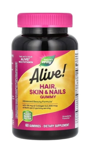 سوبر نمو الشعر الثلاثي Alive!‎ أقراص مضغ + نيو هير...