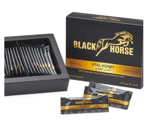 BLACK HORSE HONEY عسل البلاك هورس الحيوي 24 كيس