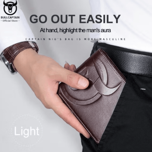 محفظة رجالي بول كابتن ثنائية الطي من الجلد الطبيعي...