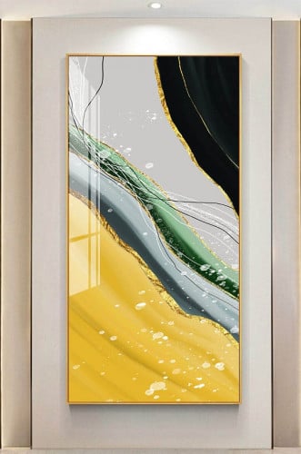 Abstract wavy art wall panel