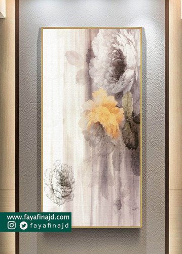 Wall panel with flowers and floral design, modern style