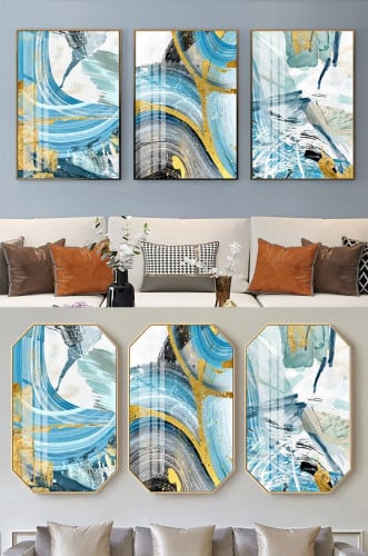 لوح جدارية ثلاث قطع مودرن