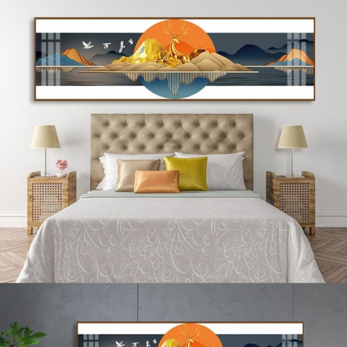 لوحه جدارية كبيرة ريش ملون ناعم جميله جدا